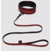 Стильный ошейник с поводком Reversible Faux Leather Collar and Lead - Fifty Shades of Grey - купить с доставкой в Новокуйбышевске