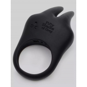 Черное эрекционное виброкольцо Sensation Rechargeable Vibrating Rabbit Love Ring - Fifty Shades of Grey - в Новокуйбышевске купить с доставкой