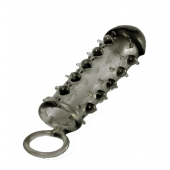 Дымчатая стимулирующая насадка с закрытой головкой SAMURAI PENIS SLEEVE BLACK - 14,5 см. - NMC - в Новокуйбышевске купить с доставкой