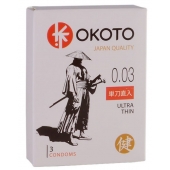 Ультратонкие презервативы OKOTO Ultra Thin - 3 шт. - Sitabella - купить с доставкой в Новокуйбышевске