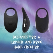 Черное эрекционное виброкольцо Thor Cockring - FeelzToys - в Новокуйбышевске купить с доставкой