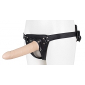 Пустотелый страпон Harness CLASSIC с бандажом - 19,5 см. - LOVETOY (А-Полимер) - купить с доставкой в Новокуйбышевске