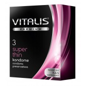 Ультратонкие презервативы VITALIS PREMIUM super thin - 3 шт. - Vitalis - купить с доставкой в Новокуйбышевске