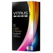 Цветные ароматизированные презервативы VITALIS PREMIUM color   flavor - 12 шт. - Vitalis - купить с доставкой в Новокуйбышевске