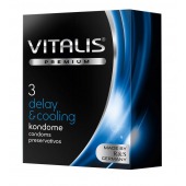 Презервативы VITALIS PREMIUM delay   cooling с охлаждающим эффектом - 3 шт. - Vitalis - купить с доставкой в Новокуйбышевске
