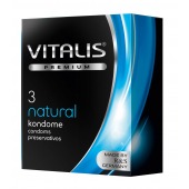 Классические презервативы VITALIS PREMIUM natural - 3 шт. - Vitalis - купить с доставкой в Новокуйбышевске
