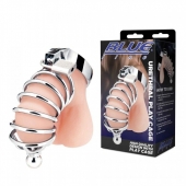Серебристая клетка для члена Urethral Play Cage - BlueLine - купить с доставкой в Новокуйбышевске
