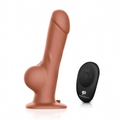 Реалистичный страпон с радиоуправлением Remote Control Realistic - 21 см. - Pegasus - купить с доставкой в Новокуйбышевске