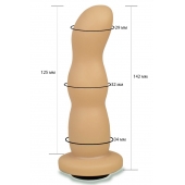 Телесная рельефная насадка Harness - 14,2 см. - LOVETOY (А-Полимер) - купить с доставкой в Новокуйбышевске