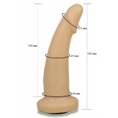 Телесная гладкая насадка Harness - 14,7 см. - LOVETOY (А-Полимер) - купить с доставкой в Новокуйбышевске