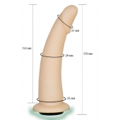 Телесная гладкая насадка-фаллоимитатор Harness - 17 см. - LOVETOY (А-Полимер) - купить с доставкой в Новокуйбышевске