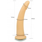 Телесная гладкая насадка-фаллоимитатор Harness - 20 см. - LOVETOY (А-Полимер) - купить с доставкой в Новокуйбышевске