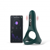 Изумрудное виброкольцо Magic Motion Rise с подхватом мошонки - Magic Motion - в Новокуйбышевске купить с доставкой