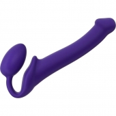 Фиолетовый безремневой страпон Silicone Bendable Strap-On - size M - Strap-on-me - купить с доставкой в Новокуйбышевске