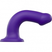 Фиолетовый фаллоимитатор-насадка Strap-On-Me Dildo Dual Density size L - 19 см. - Strap-on-me - купить с доставкой в Новокуйбышевске