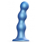 Голубая насадка Strap-On-Me Dildo Plug Balls size S - Strap-on-me - купить с доставкой в Новокуйбышевске