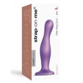 Фиолетовая насадка Strap-On-Me Dildo Plug Curvy size L - Strap-on-me - купить с доставкой в Новокуйбышевске