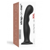 Черная насадка Strap-On-Me Dildo Plug P G size XXL - Strap-on-me - купить с доставкой в Новокуйбышевске