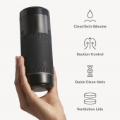 Черный мастурбатор с контролем всасывания Arcwave Pow Stroker - Arcwave - в Новокуйбышевске купить с доставкой