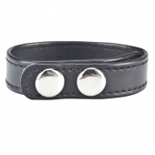 Кольцо на пенис SNAP COCK RING из искусственной кожи на клепках - BlueLine - в Новокуйбышевске купить с доставкой