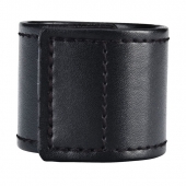 Хомут-утяжка для мошонки из искусственной кожи на липучке VELCRO BALL STRETCHER- 4 см. - BlueLine - в Новокуйбышевске купить с доставкой