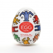 Мастурбатор-яйцо Keith Haring EGG DANCE - Tenga - в Новокуйбышевске купить с доставкой