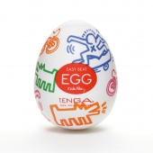 Мастурбатор-яйцо Keith Haring EGG STREET - Tenga - в Новокуйбышевске купить с доставкой