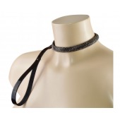 Эффектный сверкающий ошейник с поводком  Гламур - Sitabella - купить с доставкой в Новокуйбышевске