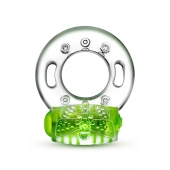 Зеленое эрекционное виброкольцо Arouser Vibrating C-Ring - Blush Novelties - в Новокуйбышевске купить с доставкой