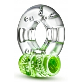 Зеленое эрекционное виброкольцо Arouser Vibrating C-Ring - Blush Novelties - в Новокуйбышевске купить с доставкой