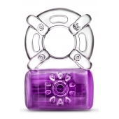 Фиолетовое эрекционное виброкольцо One Night Stand Vibrating C-Ring - Blush Novelties - в Новокуйбышевске купить с доставкой