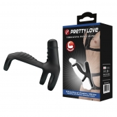 Черная вибронасадка на пенис Vibrating Penis Sling - Baile - в Новокуйбышевске купить с доставкой