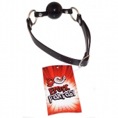 Силиконовый черный кляп-шарик на ремне Black Ballgag - Erotic Fantasy - купить с доставкой в Новокуйбышевске