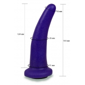 Фиолетовая гладкая изогнутая насадка-плаг - 13,3 см. - LOVETOY (А-Полимер) - купить с доставкой в Новокуйбышевске