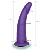 Фиолетовая гладкая изогнутая насадка-плаг - 17 см. - LOVETOY (А-Полимер) - купить с доставкой в Новокуйбышевске