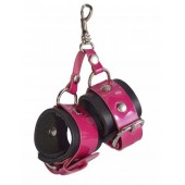 Розово-черный брелок  Наручники - Sitabella - купить с доставкой в Новокуйбышевске