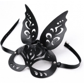 Черная ажурная маска  Зайка  с ушками - Crazy Handmade - купить с доставкой в Новокуйбышевске