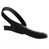 Черный кляп-страпон Masters Mini Face Fuck Strap-On - 14 см. - XR Brands - купить с доставкой в Новокуйбышевске