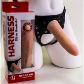Страпон Харнесс из трусиков и насадки-фаллоса - 17,5 см. - LOVETOY (А-Полимер) - купить с доставкой в Новокуйбышевске