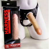 Телесная насадка-фаллос на трусиках с плугом - 16,5 см. - LOVETOY (А-Полимер) - купить с доставкой в Новокуйбышевске