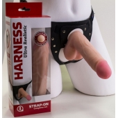 Страпон в подарочной упаковке: трусики с плугом и фаллоимитатор-насадка - 16 см. - LOVETOY (А-Полимер) - купить с доставкой в Новокуйбышевске