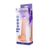 Фаллоимитатор с мошонкой на присоске ART-Style №27 - 20,5 см. - Art-Style