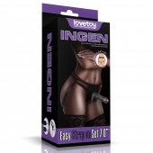 Женский темнокожий страпон Easy Strapon Set 7 Inch - 18 см. - Lovetoy - купить с доставкой в Новокуйбышевске