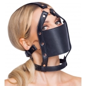 Черный намордник с кляпом-шаром Head Harness With A Gag - Orion - купить с доставкой в Новокуйбышевске
