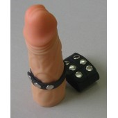 Чёрный поводок на пенис из натуральной кожи - Sitabella - купить с доставкой в Новокуйбышевске