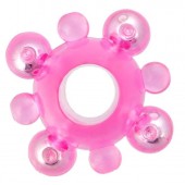 Эрекционное кольцо c бусинками - Toyfa Basic - в Новокуйбышевске купить с доставкой