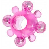 Эрекционное кольцо c бусинками - Toyfa Basic - в Новокуйбышевске купить с доставкой