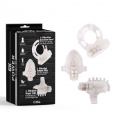 Набор из 3 прозрачных эрекционных колец с вибрацией Teasers Ring Kit - Chisa - в Новокуйбышевске купить с доставкой