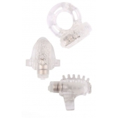 Набор из 3 прозрачных эрекционных колец с вибрацией Teasers Ring Kit - Chisa - в Новокуйбышевске купить с доставкой
