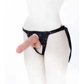 Страпон с поясом Harness - 19 см. - LOVETOY (А-Полимер) - купить с доставкой в Новокуйбышевске
